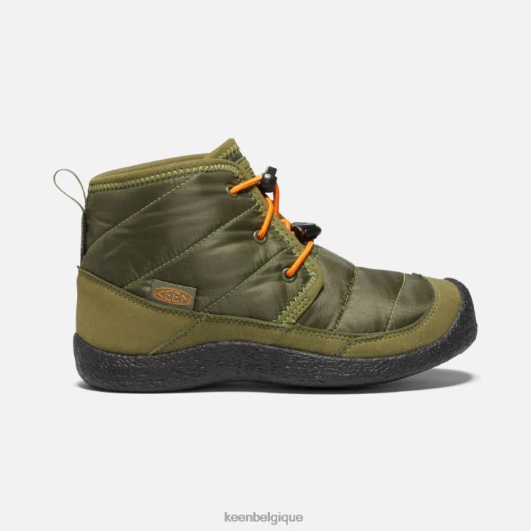Keen chukka imperméable howser ii plus âgée 0Z440313 capulet olive-orange roussâtre