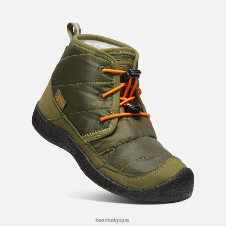 Keen chukka imperméable howser ii plus âgée 0Z440313 capulet olive-orange roussâtre