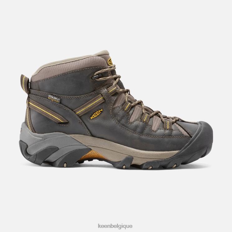 Keen bottes de randonnée mi-hautes imperméables targhee ii 0Z440250 noir jaune olive