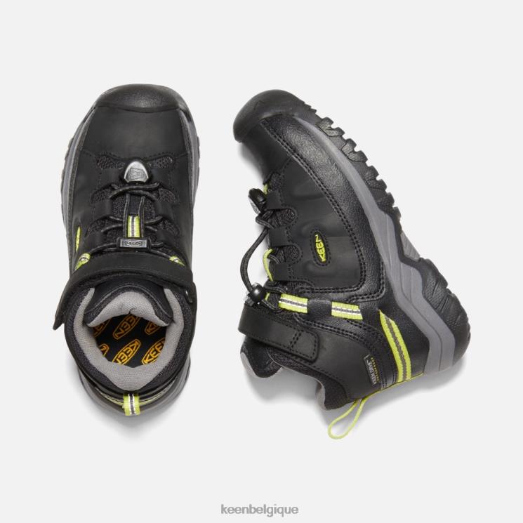 Keen bottes de randonnée imperméables Targhee pour jeunes 0Z440283 noir-gris acier