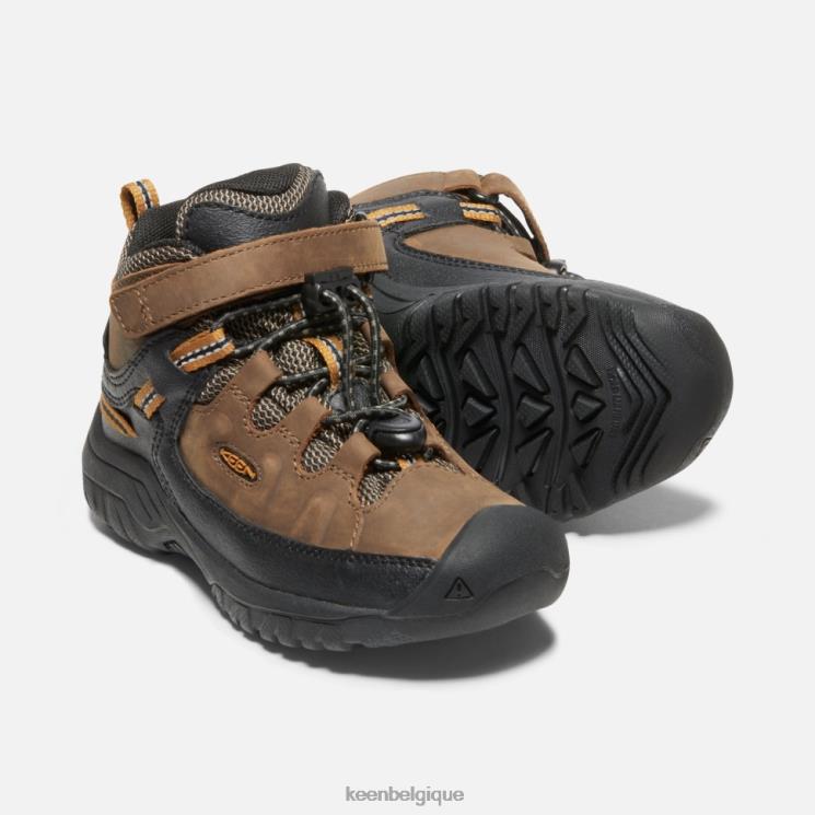 Keen botte imperméable Little'Targhee 0Z440534 brun terre foncé-doré