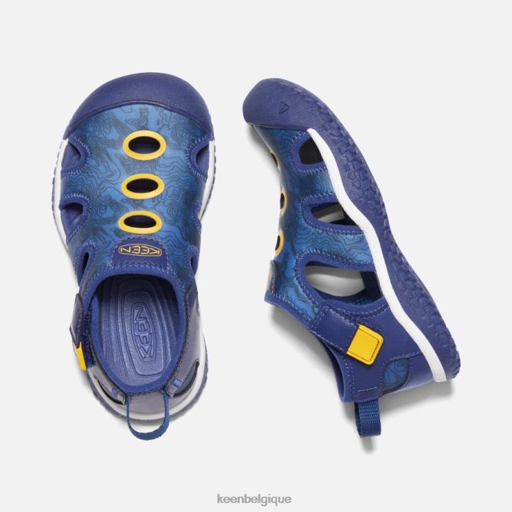 Keen petite sandale galuchat 0Z440594 profondeurs bleu cobalt brillantes
