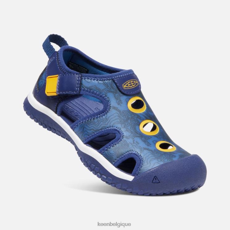 Keen petite sandale galuchat 0Z440594 profondeurs bleu cobalt brillantes