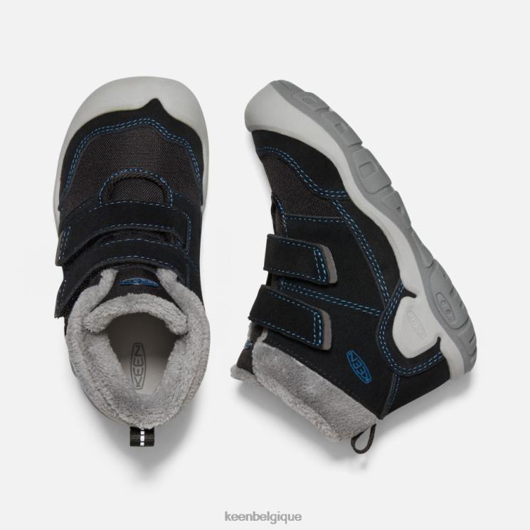 Keen chukka à double bride Little'Knotch 0Z440557 noir-mykonos bleu