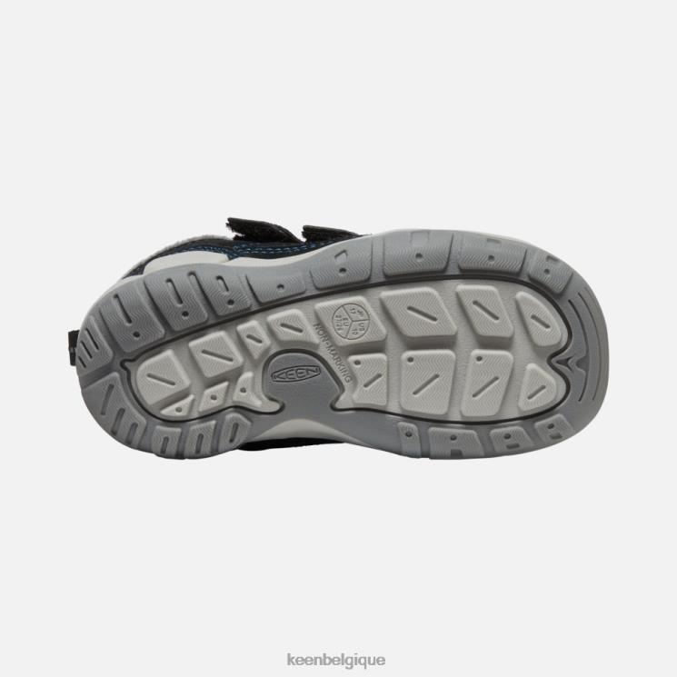 Keen chukka à double bride Little'Knotch 0Z440557 noir-mykonos bleu