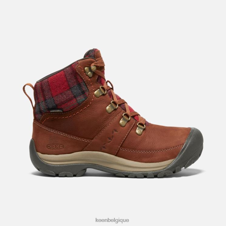Keen botte imperméable d'hiver kaci iii 0Z440190 plaid rouge écaille de tortue
