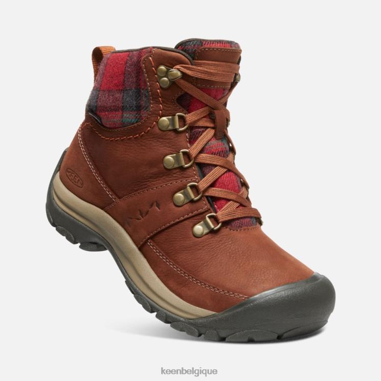 Keen botte imperméable d'hiver kaci iii 0Z440190 plaid rouge écaille de tortue