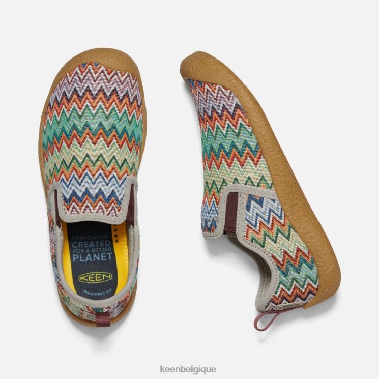 Keen chaussures à enfiler en toile howser 0Z440142 chevron-plaza taupe