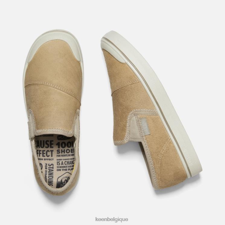 Keen elsa récolte cuir slip-on 0Z440327 bouleau beige-argenté