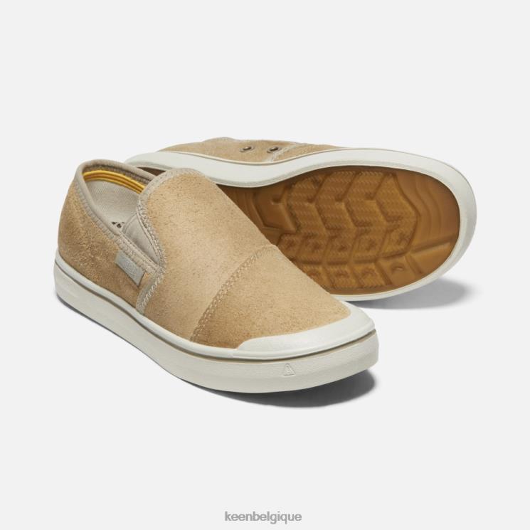 Keen elsa récolte cuir slip-on 0Z440327 bouleau beige-argenté