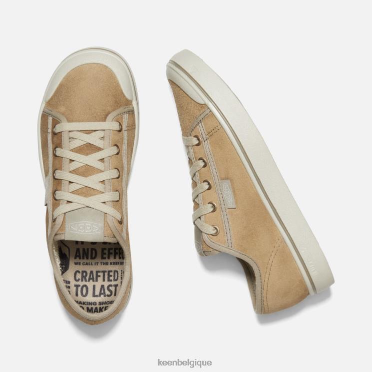 Keen sneaker en cuir de récolte elsa 0Z440328 bouleau beige-argenté