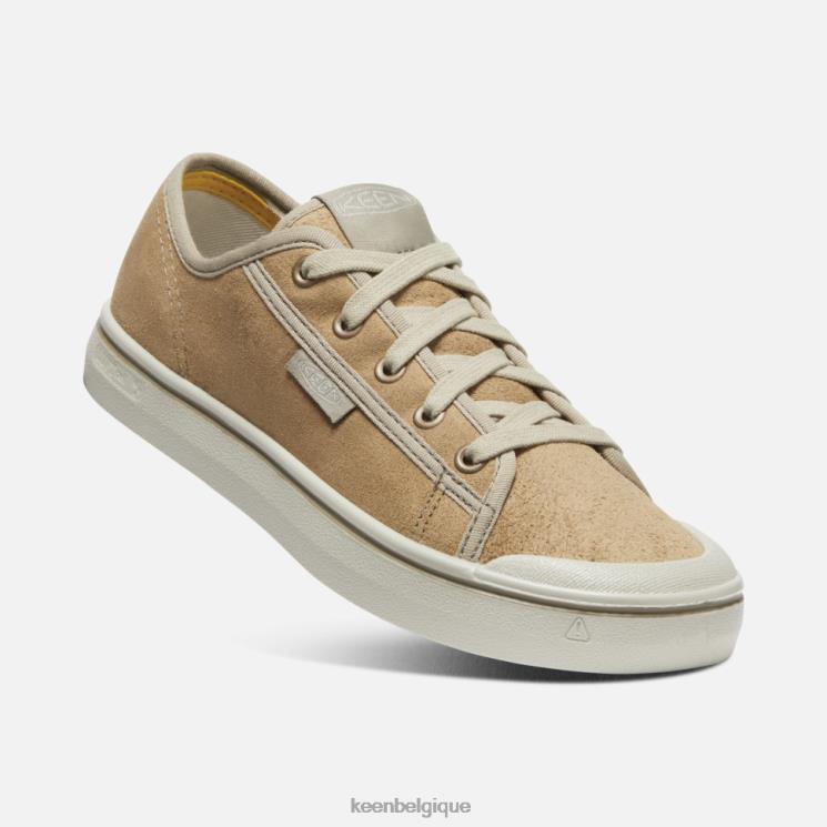 Keen sneaker en cuir de récolte elsa 0Z440328 bouleau beige-argenté