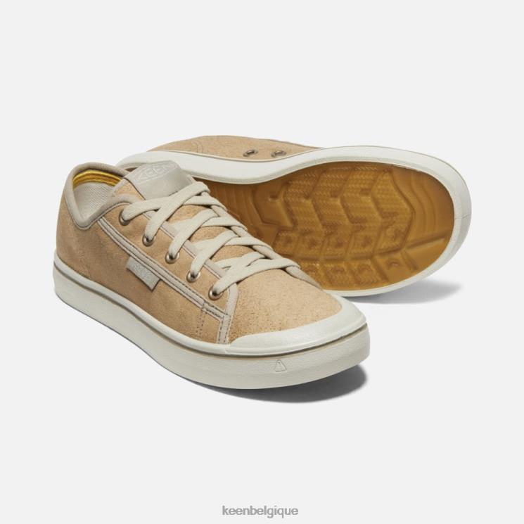 Keen sneaker en cuir de récolte elsa 0Z440328 bouleau beige-argenté