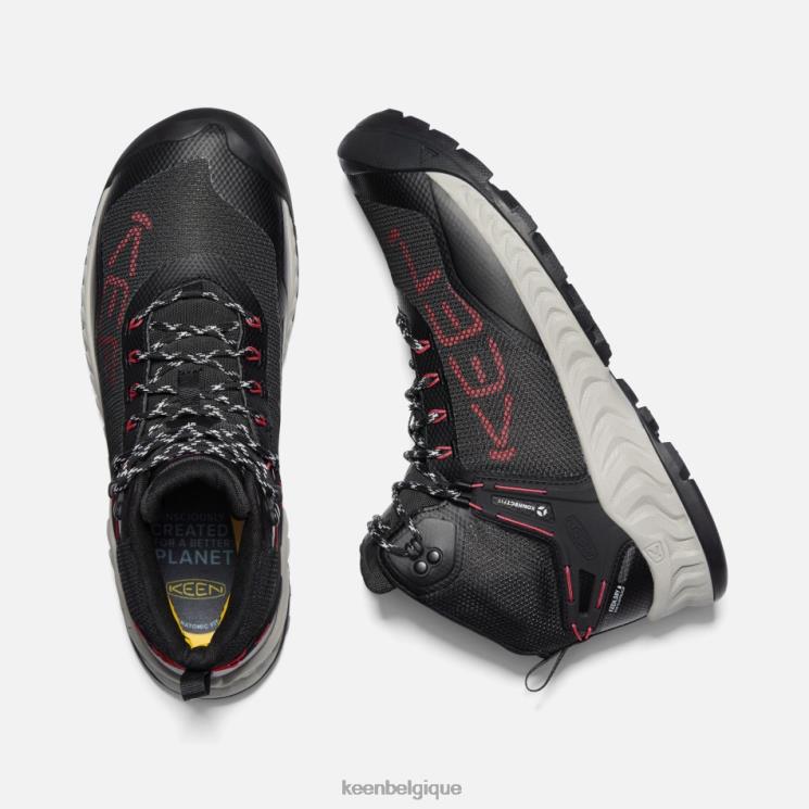 Keen botte imperméable nxis evo 0Z440203 tapis noir-rouge