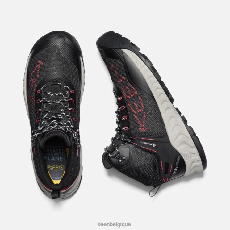 Keen botte imperméable nxis evo 0Z440402 tapis noir-rouge