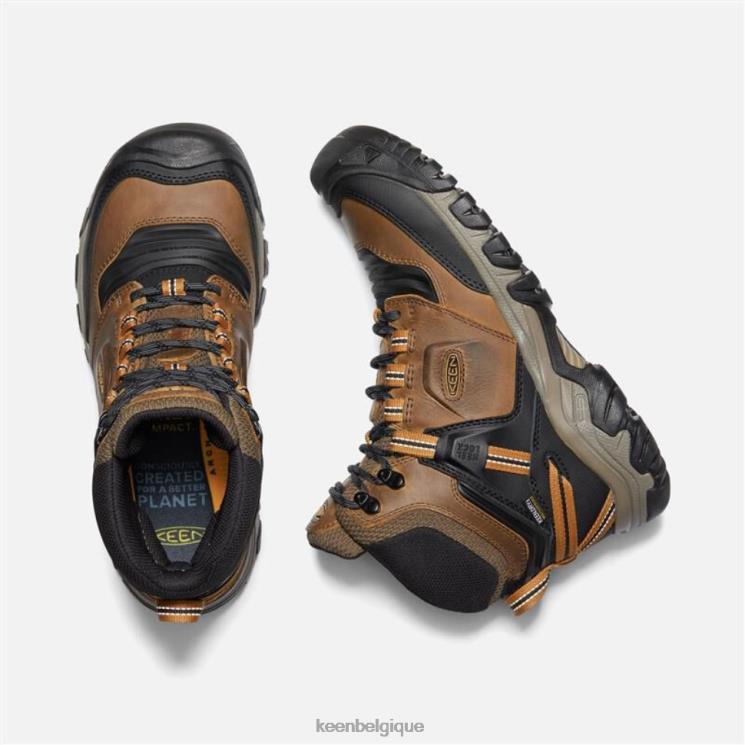 Keen botte imperméable ridge flex large 0Z440478 bison-brun doré
