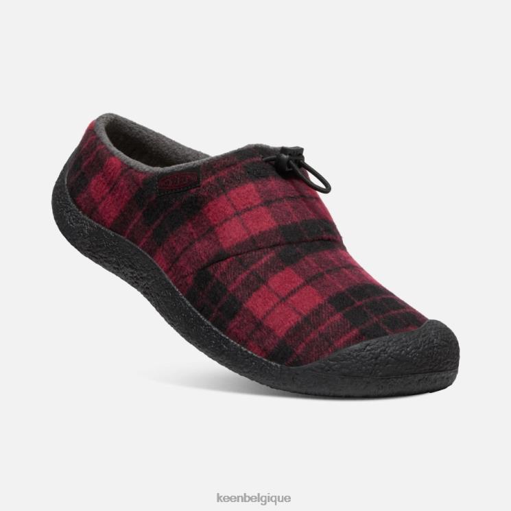 Keen diapositive Howser III 0Z440486 plaid rhubarbe-noir