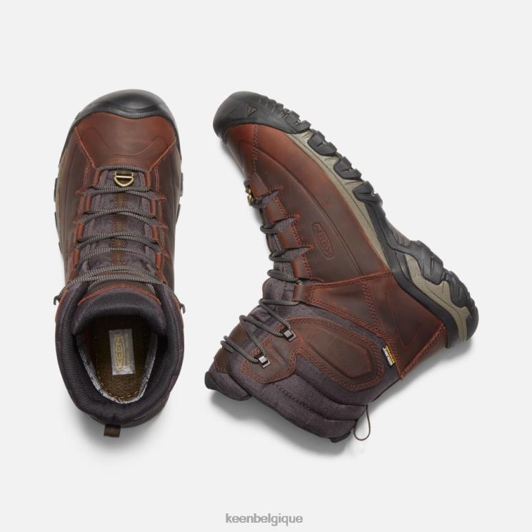Keen botte imperméable targhee haute à lacets 0Z440520 paillis de cacao