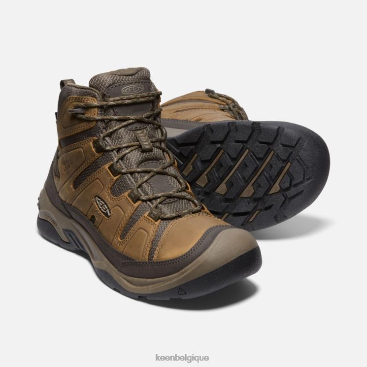 Keen botte imperméable circadia large 0Z440476 bison bringé